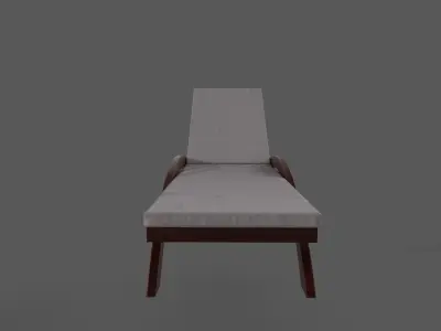Pool Bench Free low-poly 3D model