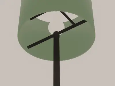 Lamp with lampshade Free low-poly 3D model