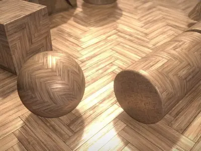 Wood Parquet Floor 1 Texture Set 27 Low-poly 3D model