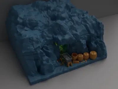 Coal Mine Entrance Tabletop Terrain 25 mm 3D print model