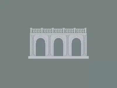Arched doorway Arcade 3D print model