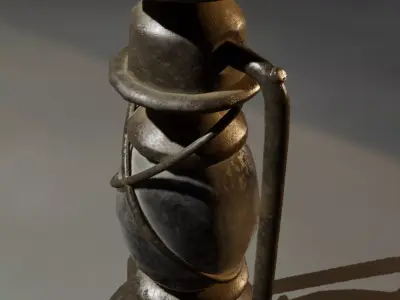 Old Kerosene Lamp  Low-poly 3D model
