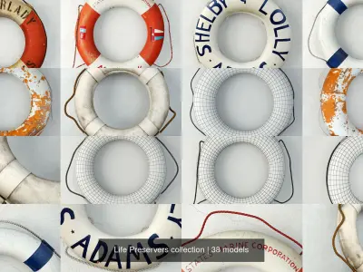 Life Preservers collection 3D Model Pack