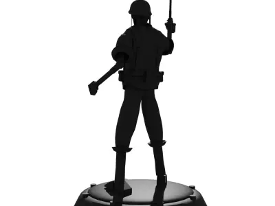 DC GI Robot Statue Printing STL 3D print model