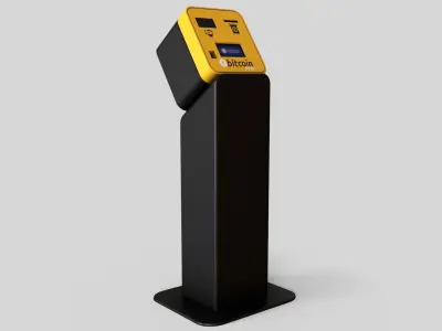 Bitcoin ATM Machine Low-poly 3D model