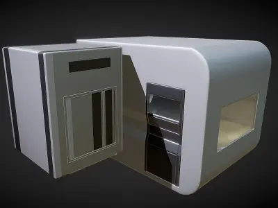 Futuristic Living Module High Poly Version 3D model