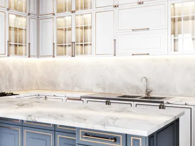 Neoclassical kitchen 3D model