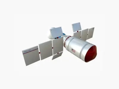 Satellite A09 USA United States - SciFi Space Design Low-poly 3D model