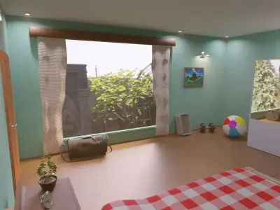 Bright Modern Interior 3D model