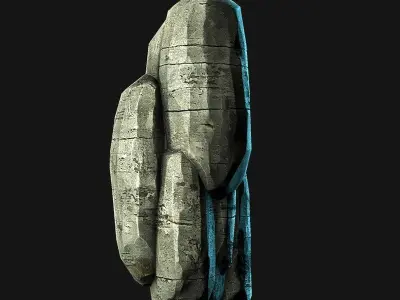 Cartoony Cliff Low-poly 3D model