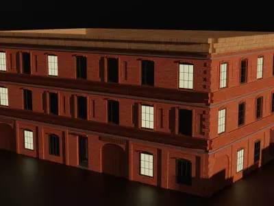 2 Wall patern for procedural building Free 3D model