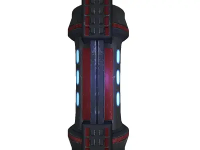 Force field generator 10 sci-fi Low-poly 3D model