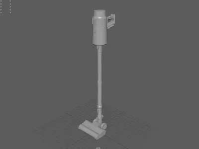 Cordless vacuum cleaner Low-poly 3D model