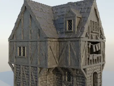 Village Brothel Tabletop Terrain 28 mm 3D print model