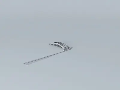 Bridge on Cresent Lake. Free 3D model