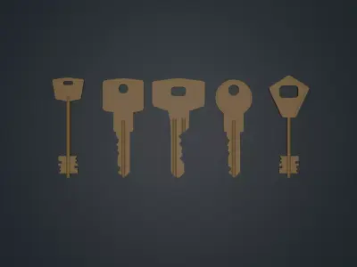 KEYS BUNDLE  Free low-poly 3D model