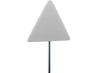 3d  Speed bumps warning of traffic signs 3D model