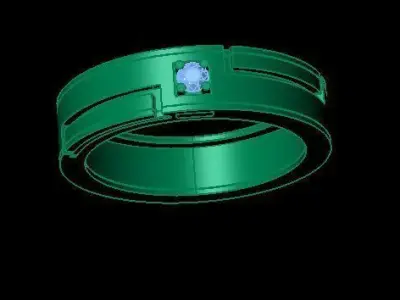 men ring for diamond 3D print model