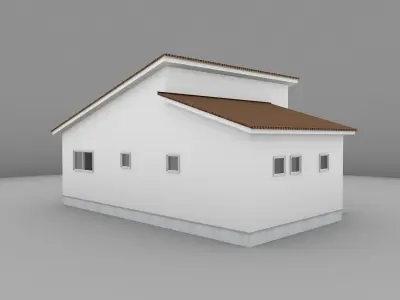 House model for background 37 Low-poly 3D model