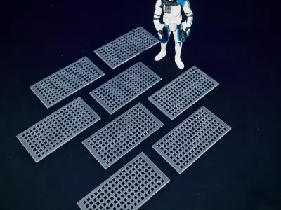 Custom Floor Tile Grates Large Free 3D print model