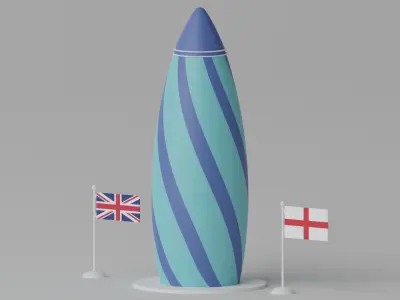 The Gherkin 30 St Mary Axe London 3D model