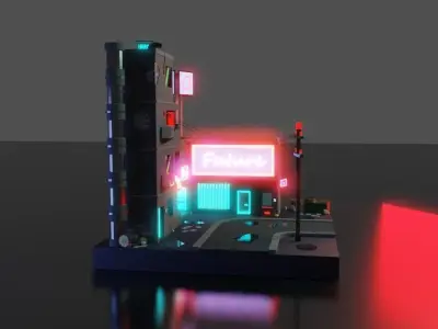 Original house low-poly game ready Low-poly 3D model Low-poly 3D model