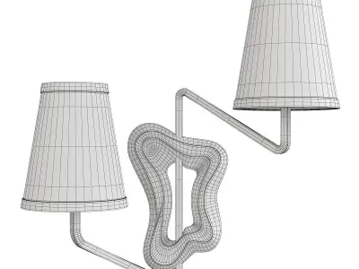  Georges Jouve Sconce Low-poly 3D model