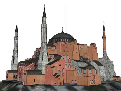 Architecture-Religion-God-Culture-Temple-0105 mosque in istanbul 3D model