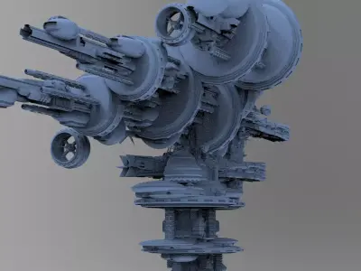 Telescope Sci-Fi rig 3D model