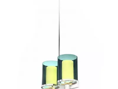 Contemporary Glass Hanging Lamp 3D model