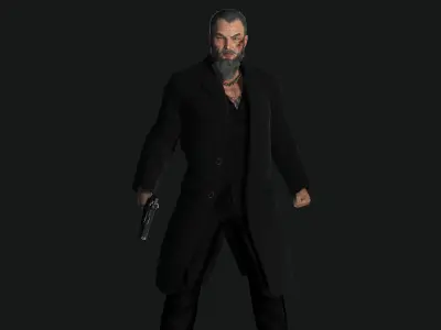 AAA 3D REALISTIC ASIAN JAPANESE MAN CHARACTER - OLD YAKUZA