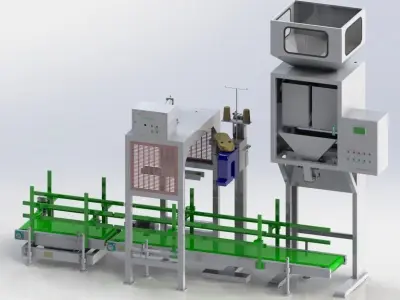 3d design model of sorting and quantitative packaging machine 04 3D model