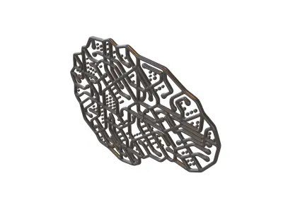 Electronic Circuit Brain v1 001 3D model