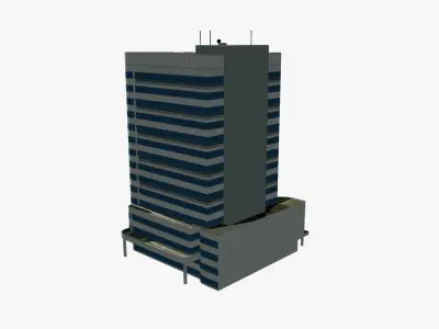 500 Queen Street Low-poly 3D model