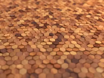 Wood Mosaic Relief Panels Texture