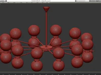 Chandeliers 3d models Collection 10 models Low-poly 3D model buy