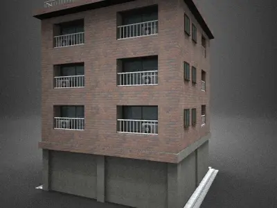 Japan building 08 model in Lightwave 3D 3D model