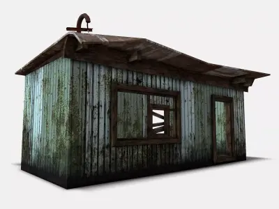 Staff room 2 - Change house  3D model Low-poly 3D model
