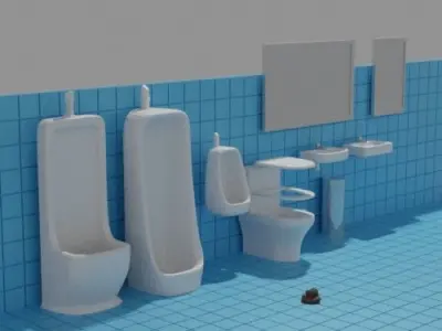 Toilet Diorama PACK 5m-1 3D print model