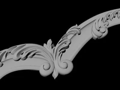 bed footboard and headboard plus mirror in excellent quality 3D model