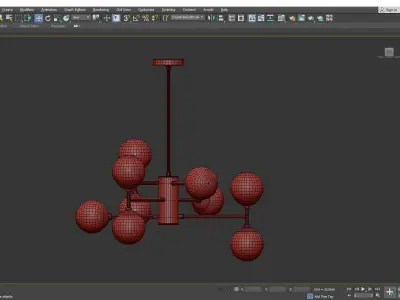 Dudley Chandelier Low-poly 3D model