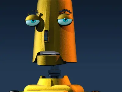 Comic robot 3D model