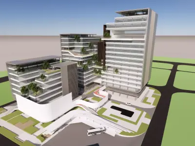 Modern City Block -A26 3D model