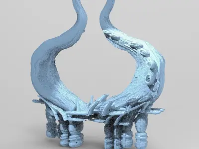 asteroid moon Horns 3D model