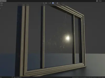 3 Picture Window PBR ready to use Low-poly 3D model