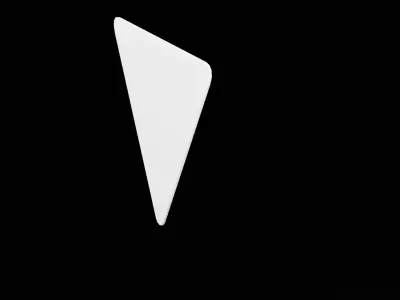 Street Sign Triangle Equilateral Low-poly 3D model