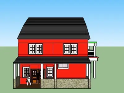 Barnyard style house 3D model