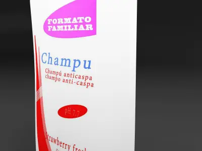 Shampoo bottle of chappu soap 3D model