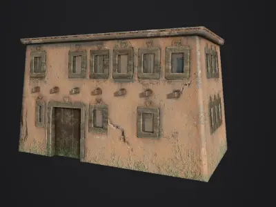 old house-PBR Low-poly 3D model