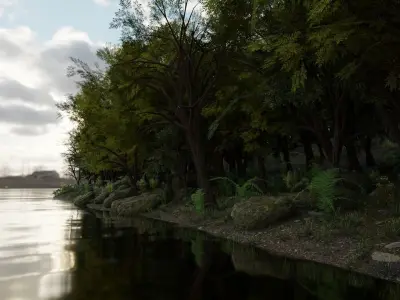 Boat Scene 3D model